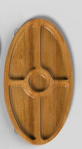 Oval Large 5 Section Tray ~ Acrylic Inlay Wood Router Template Plexiglass Woodworking Guide