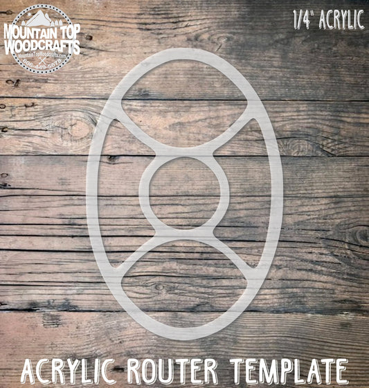 Oval Large 5 Section Curved Tray ~ Acrylic Inlay Wood Router Template Plexiglass Woodworking Guide