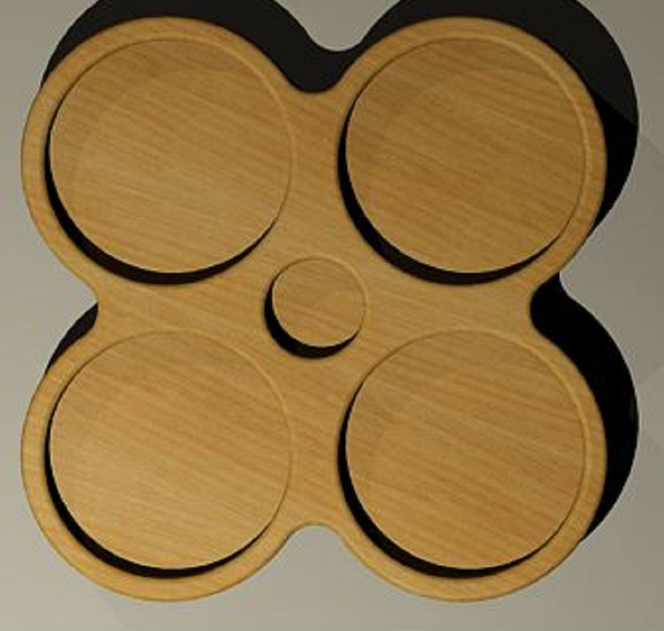 Circle Plate Tray ~ Acrylic Inlay Wood Router Template Plexiglass Woodworking Guide
