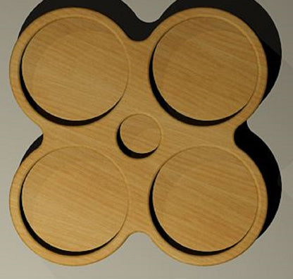 Circle Plate Tray ~ Acrylic Inlay Wood Router Template Plexiglass Woodworking Guide