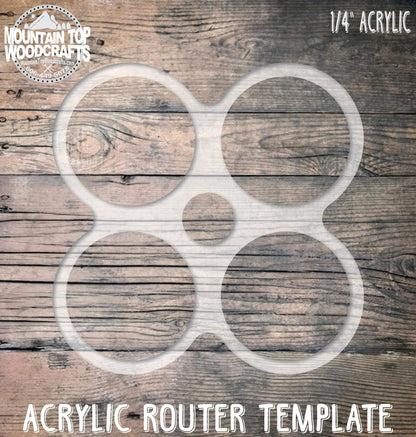 Circle Plate Tray ~ Acrylic Inlay Wood Router Template Plexiglass Woodworking Guide