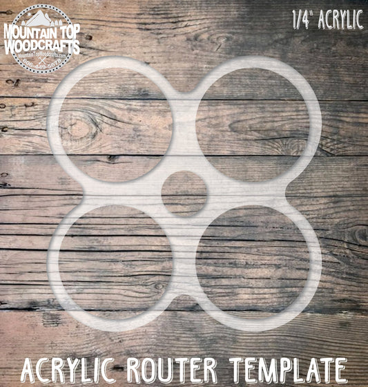 Circle Plate Tray ~ Acrylic Inlay Wood Router Template Plexiglass Woodworking Guide