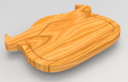 Bull Steak Plate ~ Acrylic Inlay Wood Router Template Plexiglass Woodworking Guide