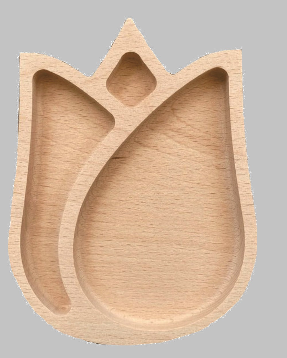 Tulip Flower Plate Tray ~ Acrylic Inlay Wood Router Template Plexiglass Woodworking Guide