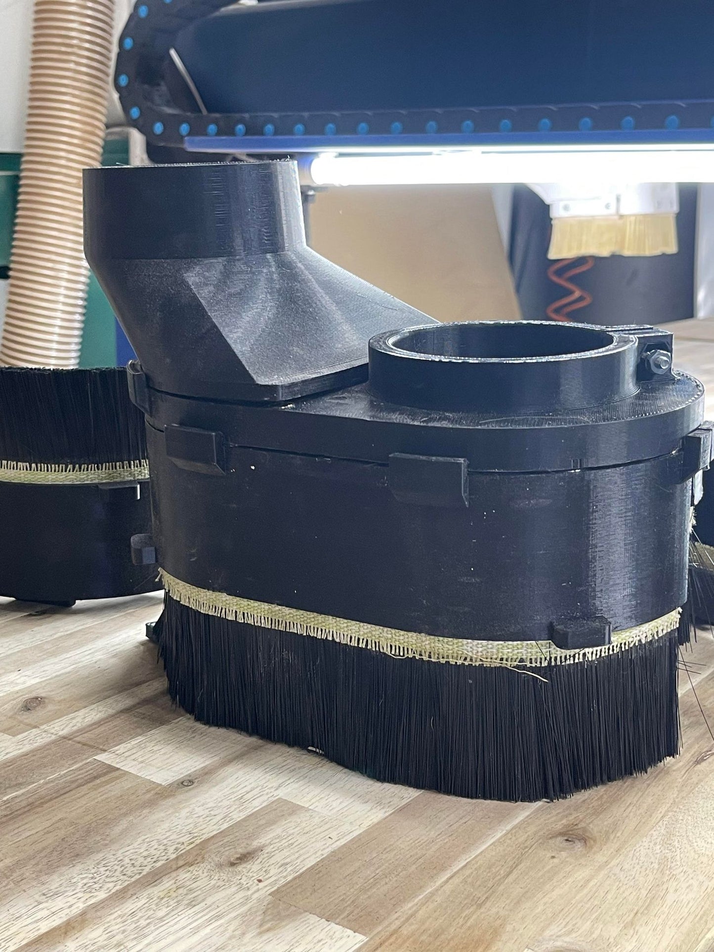 CNC Router Dust Shoe Boot with Brushes - Magnetic - Custom Made 3D Printed