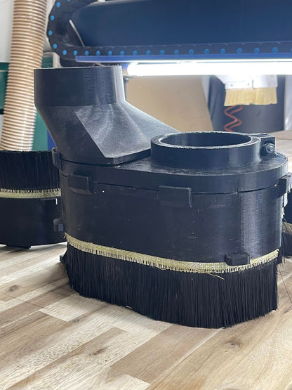 CNC Router Dust Shoe Boot with Brushes - Magnetic - Custom Made 3D Printed