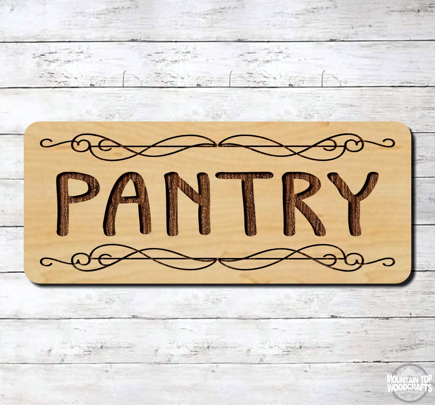 PANTRY Kitchen ~ Laser Engraved Sign Wood Wall Art