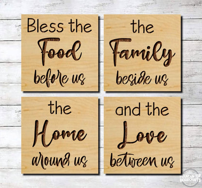 Kitchen ~ Food Family Home Love Farmhouse ~ Laser Engraved Sign Wood Wall Art