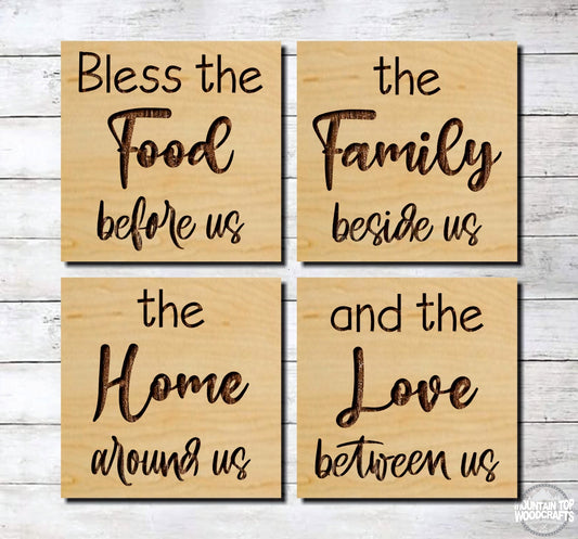 Kitchen ~ Food Family Home Love Farmhouse ~ Laser Engraved Sign Wood Wall Art