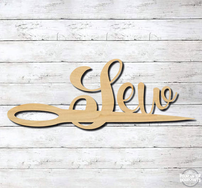 Sew Wall Sign Needle ~ Craft Room Sew Embroider Sewing Room Laser Engraved Sign Wood Wall Art