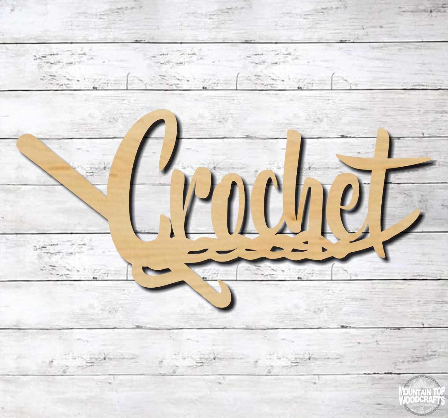 Crochet Wall Sign ~ Craft Room Crocheter Chrocheting Hook Laser Engraved Sign Wood Wall Art
