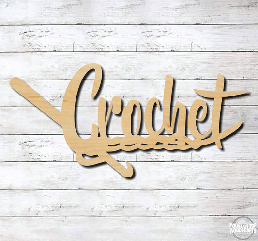 Crochet Wall Sign ~ Craft Room Crocheter Chrocheting Hook Laser Engraved Sign Wood Wall Art