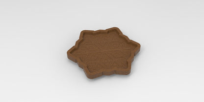 Snowflake Wood Catch All Tray - Vanity Valet Bowl