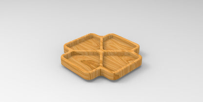 Crossover Wood Serving Tray - Charcuterie Board - Cheese Board - Chip & Dip - Divided Bowl - Platter