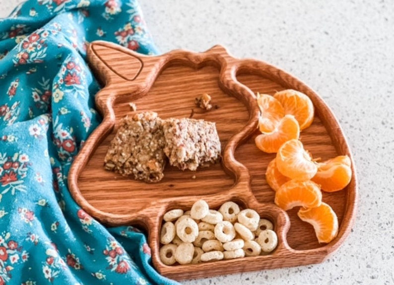 Unicorn Wood Kid Plate - Dinner Plate - Wooden Serving Dish