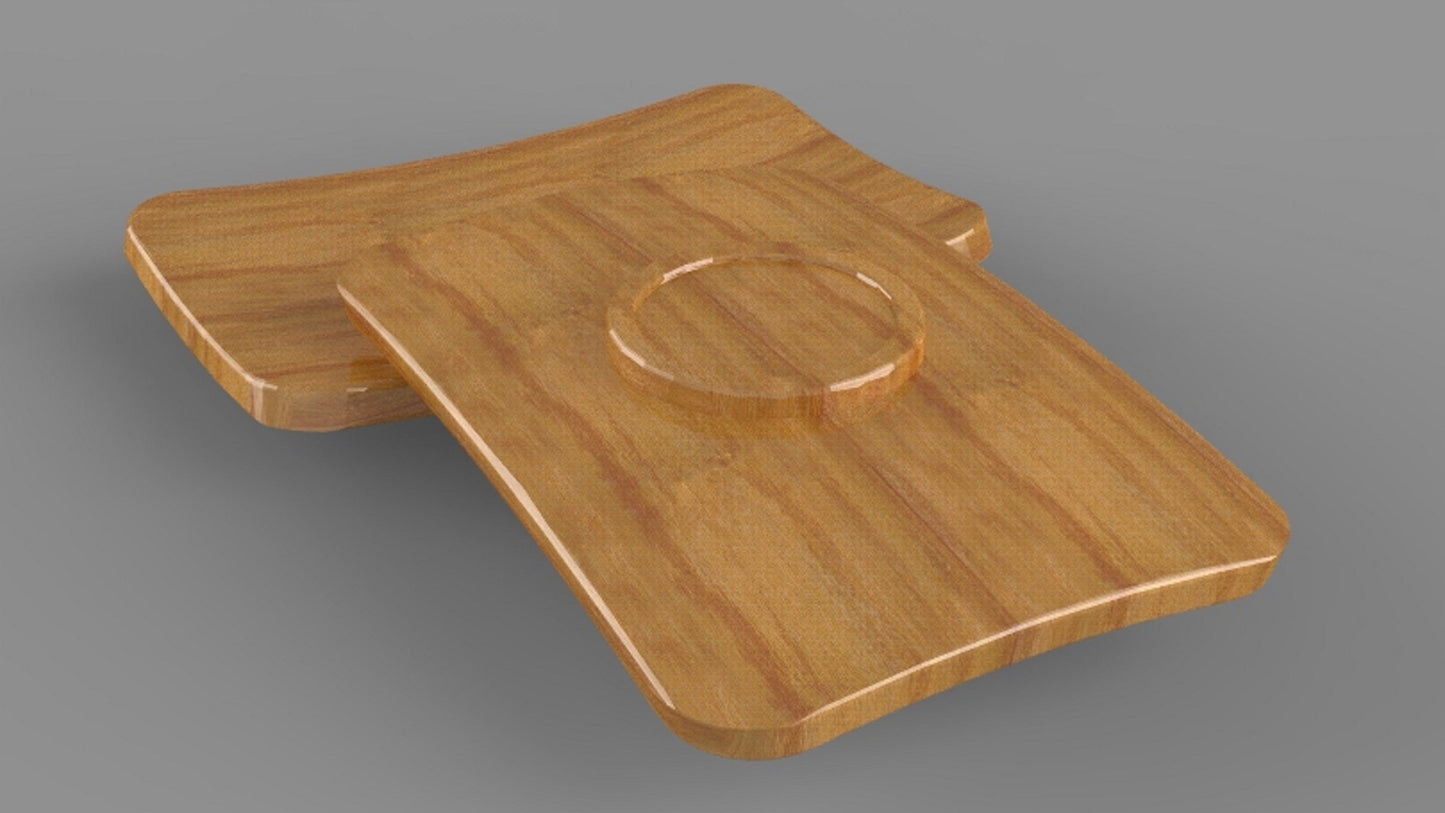 Curved Wood Charcuterie Platter - Serving Tray - 18" - Veggie Tray