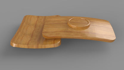 Curved Wood Charcuterie Platter - Serving Tray - 18" - Veggie Tray