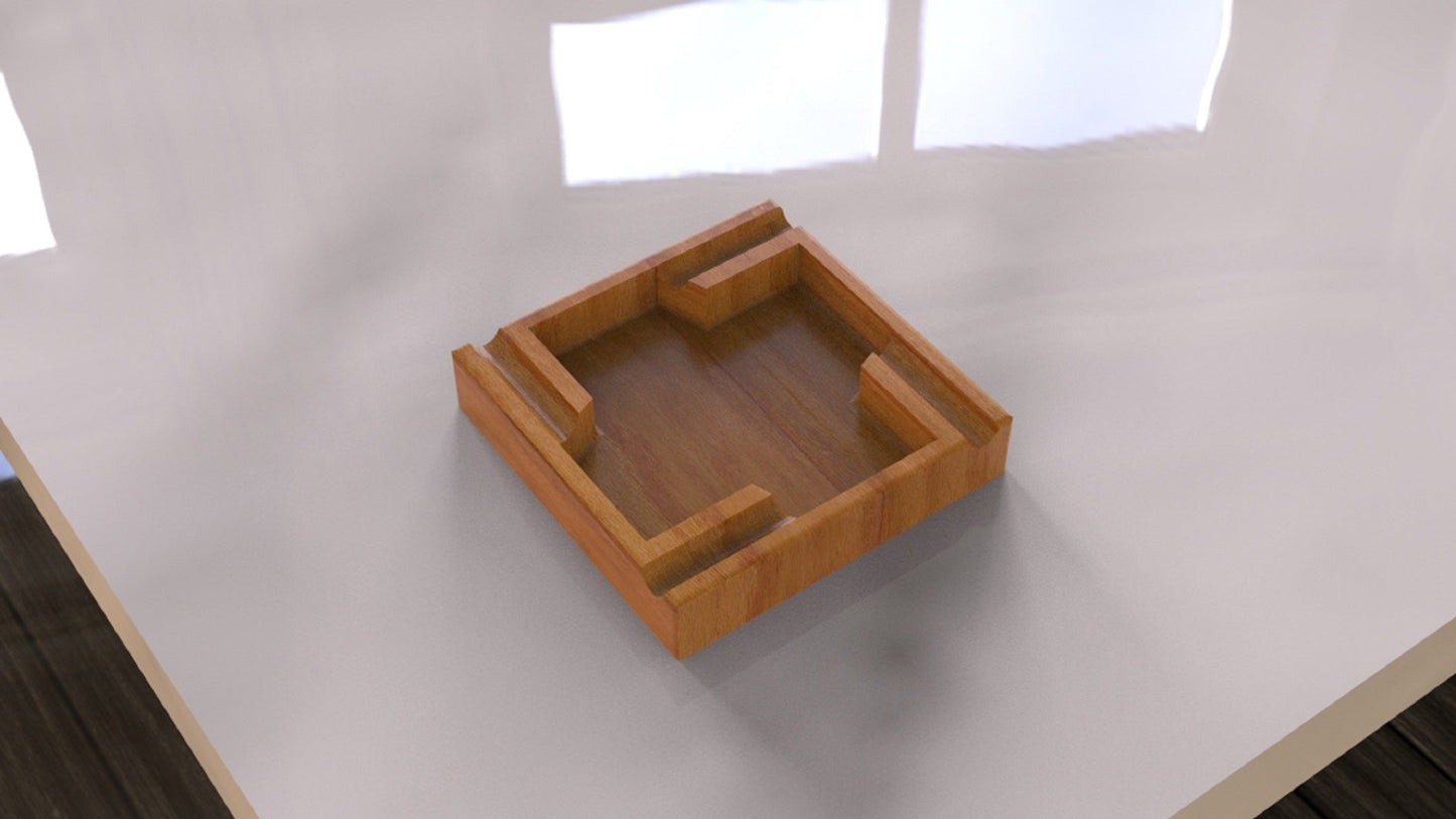 Wood Square Ashtray - Cigar Ashtrays - Large Luxury Ashtray For Outdoors - Rustic Wooden Ashtray