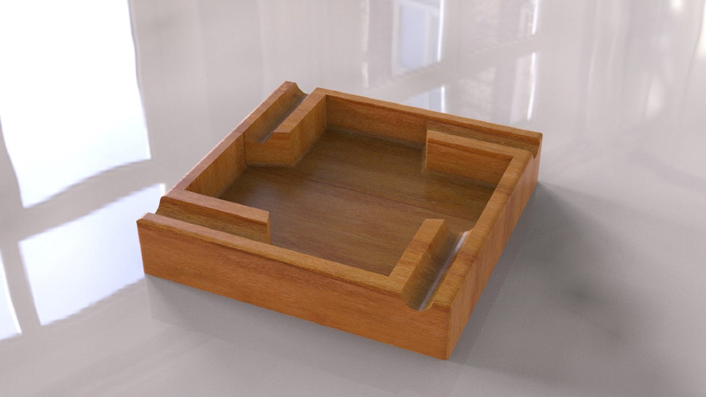 Wood Square Ashtray - Cigar Ashtrays - Large Luxury Ashtray For Outdoors - Rustic Wooden Ashtray