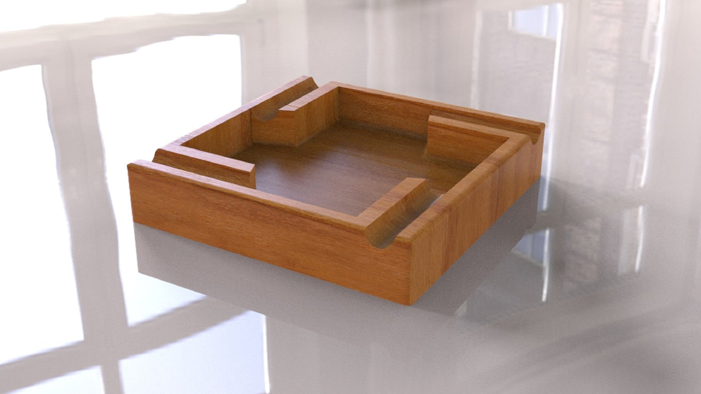 Wood Square Ashtray - Cigar Ashtrays - Large Luxury Ashtray For Outdoors - Rustic Wooden Ashtray