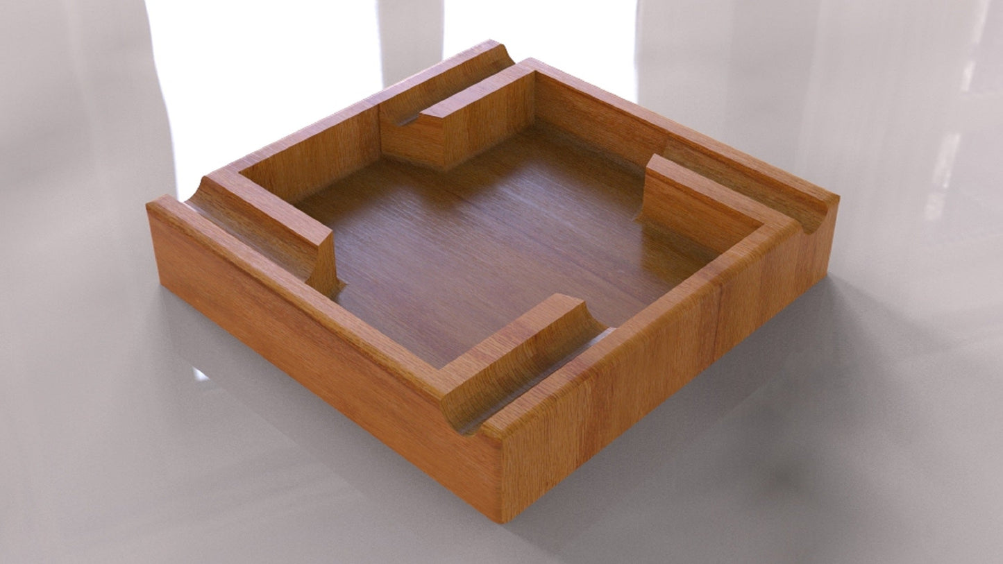 Wood Square Ashtray - Cigar Ashtrays - Large Luxury Ashtray For Outdoors - Rustic Wooden Ashtray
