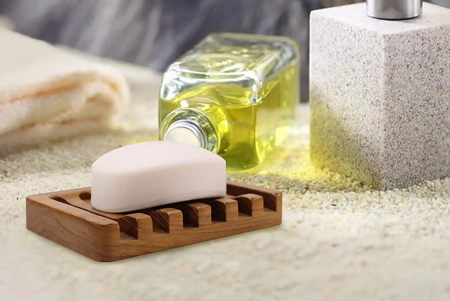 Soap Dish Wooden Tray - Waterfall - Bath Spa Sink - Home Decor - Wooden Platter