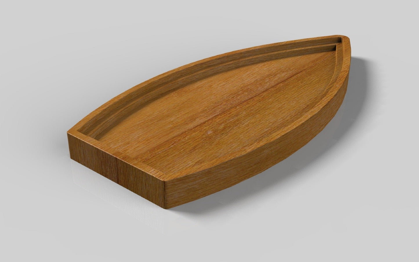 Sushi Boat Wooden Serving Tray - Lucky Boat - Cheese Board - Chip & Dip - Divided Bowl - Wooden Platter