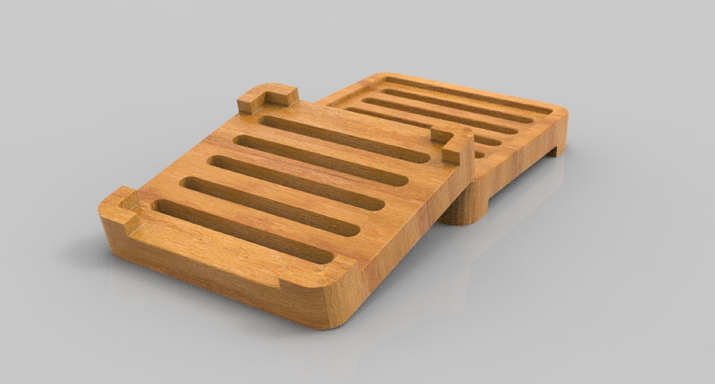 Soap Dish Wooden Tray - Square - Bath Spa Sink - Home Decor - Wooden Platter