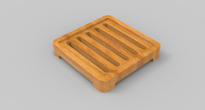 Soap Dish Wooden Tray - Square - Bath Spa Sink - Home Decor - Wooden Platter