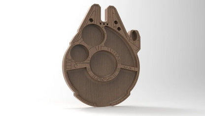 Millennium Falcon Star Trek Wood Kid Plate - Animal Dinner Plate - Wooden Serving Dish