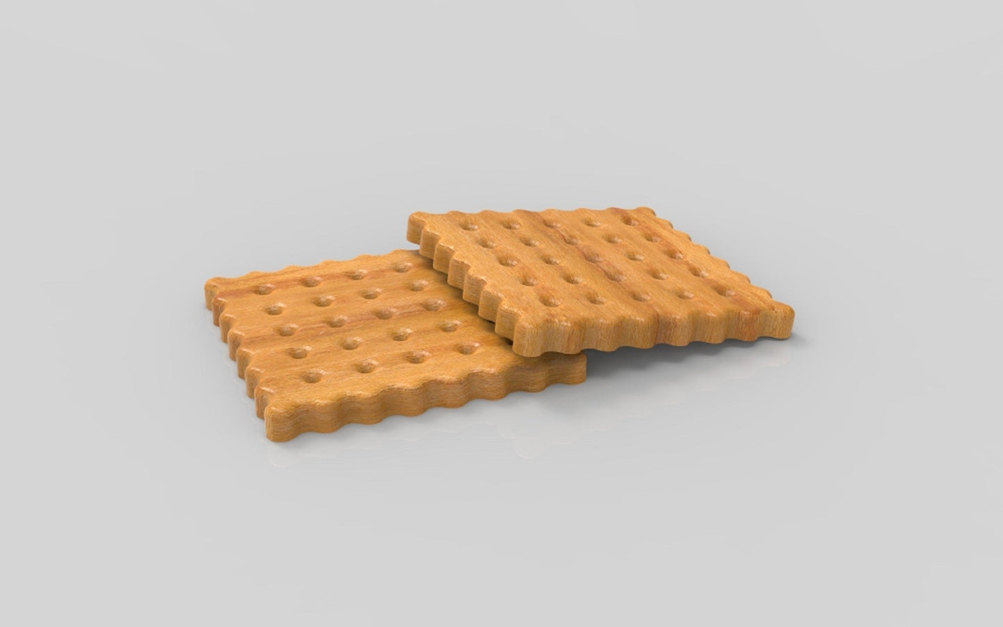Biscuit Wood Coaster Set of 4 - Solid Wood Biscuit Shape Coasters - Tabletop Protection & Insulation