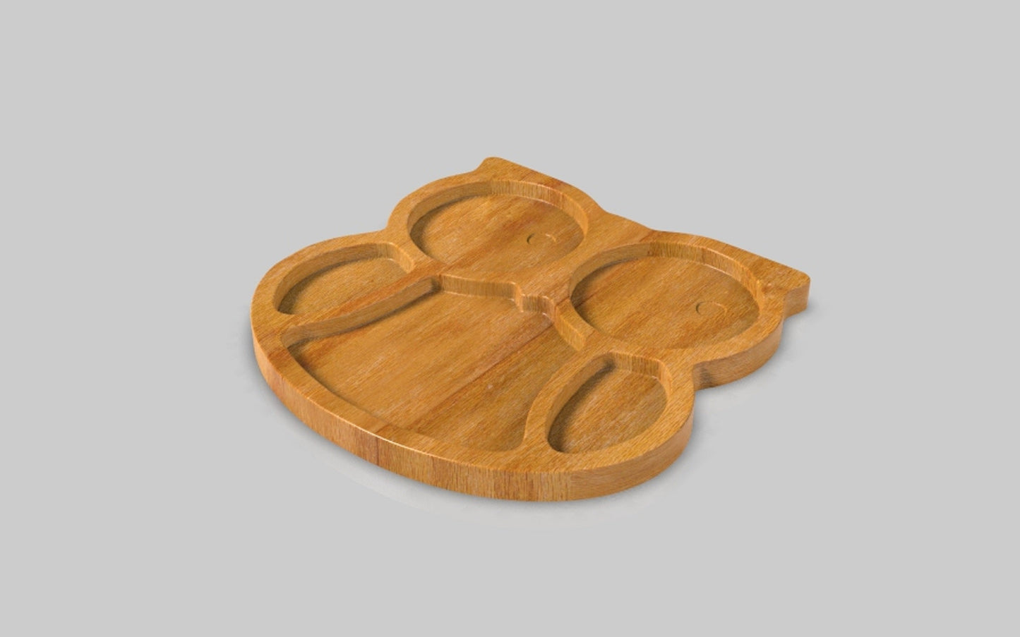 Owl Wood Kid Plate - Animal Dinner Plate - Wooden Serving Dish