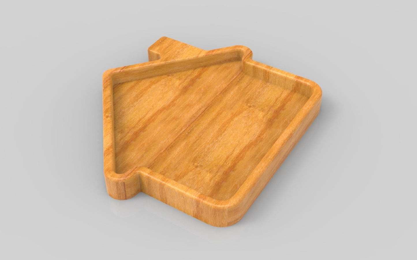 Home House Wood Catch All Tray - Vanity Valet Bowl - 10"