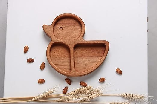 Duck Wood Kid Plate - Animal Dinner Plate - Wooden Serving Dish