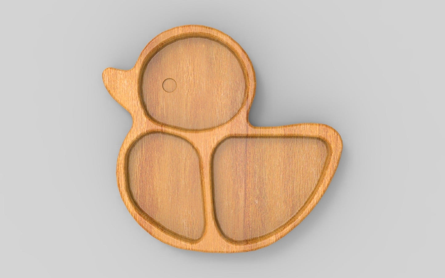 Duck Wood Kid Plate - Animal Dinner Plate - Wooden Serving Dish