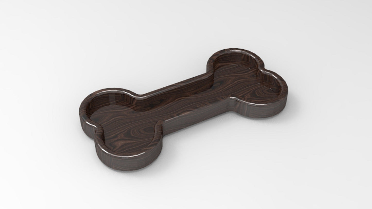 Dog Bone Wood Catch All - Valet Tray