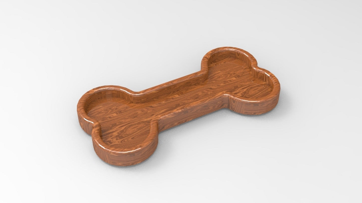 Dog Bone Wood Catch All - Valet Tray