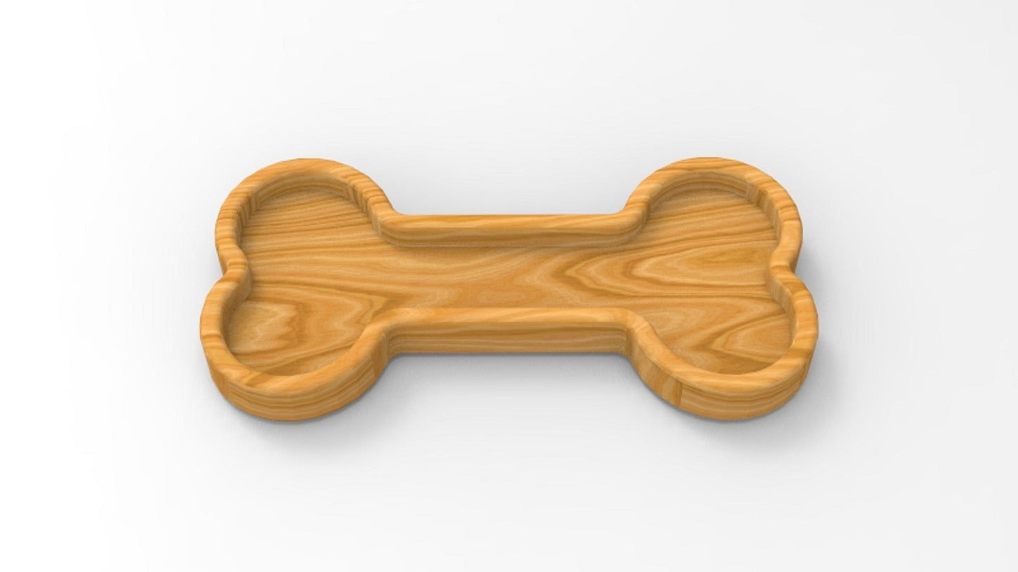 Dog Bone Wood Catch All - Valet Tray