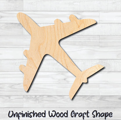 Airplane Air Liner Unfinished Wood Shape Blank Laser Engraved Cut Out Woodcraft Craft Supply