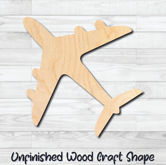 Airplane Air Liner Unfinished Wood Shape Blank Laser Engraved Cut Out Woodcraft Craft Supply