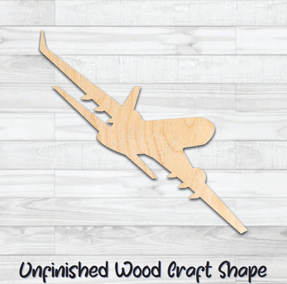 Airplane Air Liner Unfinished Wood Shape Blank Laser Engraved Cut Out Woodcraft Craft Supply