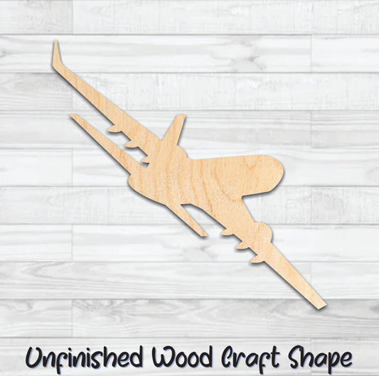Airplane Air Liner Unfinished Wood Shape Blank Laser Engraved Cut Out Woodcraft Craft Supply