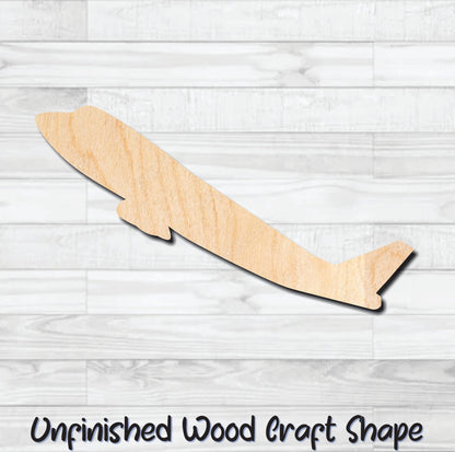 Airplane Jet Unfinished Wood Shape Blank Laser Engraved Cut Out Woodcraft Craft Supply