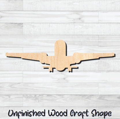 Airplane Jet Unfinished Wood Shape Blank Laser Engraved Cut Out Woodcraft Craft Supply