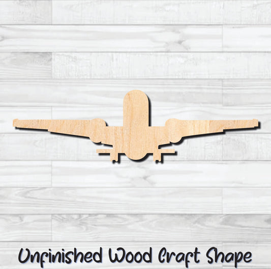 Airplane Jet Unfinished Wood Shape Blank Laser Engraved Cut Out Woodcraft Craft Supply