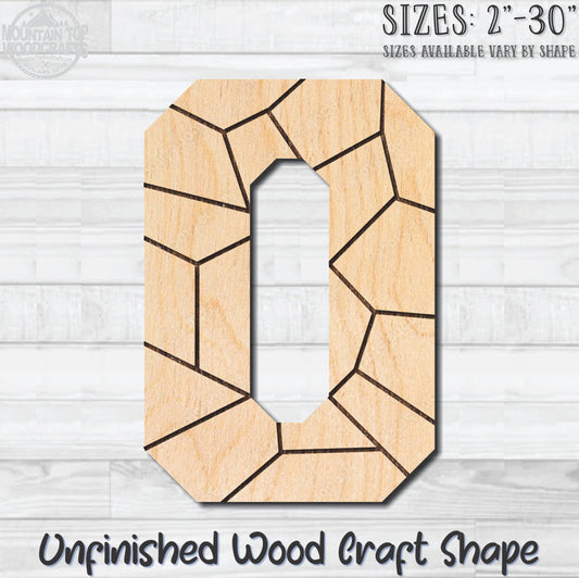 Coloring Letter O Unfinished Wood Shape Blank Laser Engraved Cutout Woodcraft Craft Supply
