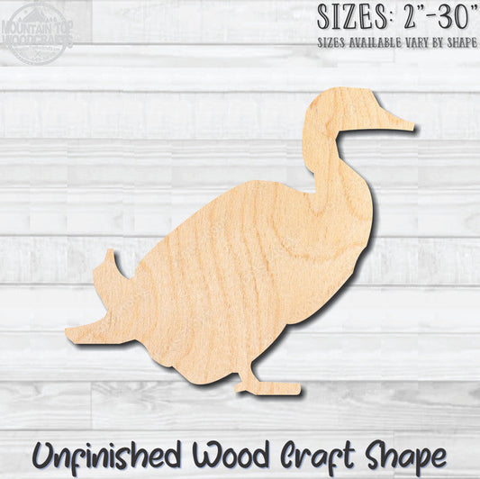 Duck Unfinished Wood Shape Blank Laser Engraved Cutout Woodcraft Craft Supply