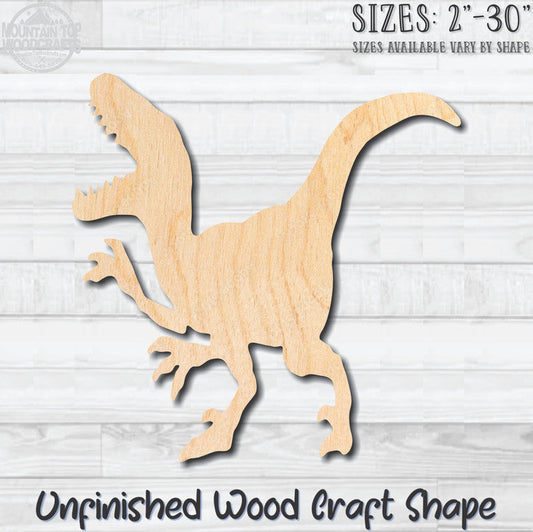 Tyrannosaurus TRex Dinosaur Unfinished Wood Shape Blank Laser Engraved Cut Out Woodcraft Craft Supply