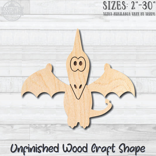 Pterodactyl Dinosaur Unfinished Wood Shape Blank Laser Engraved Cut Out Woodcraft Craft Supply