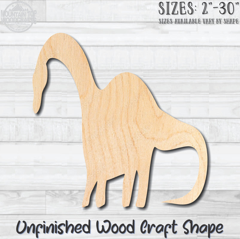Brontosaurus Dinosaur 1 Unfinished Wood Shape Blank Laser Cutout Woodcraft Craft Supply